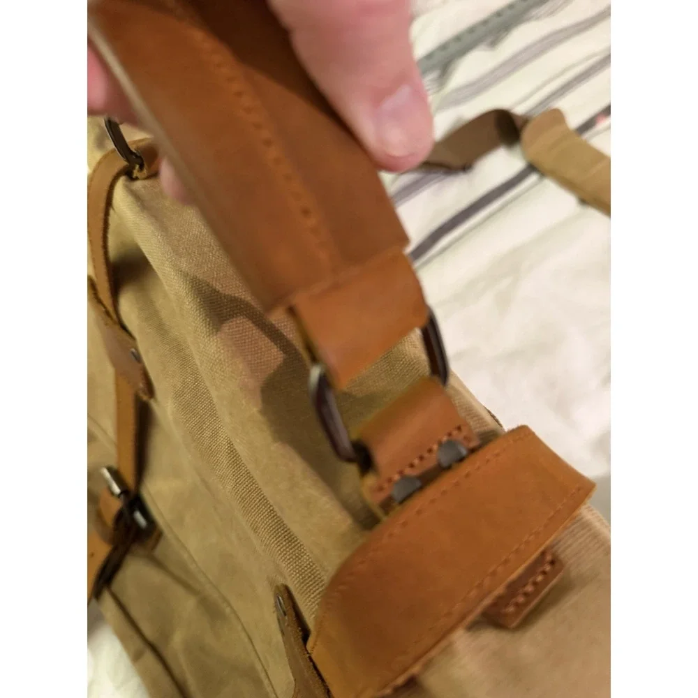 Guytrendz Canvas And Leather Messenger Bag